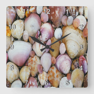 Clam Shell Quadratische Wanduhr