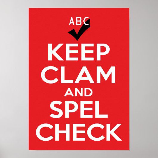 Clam und Spel-Karo behalten Poster (Vorne)
