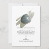 Clam Watercolor Stroke Wedding Danke Karte (Vorderseite)