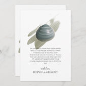 Clam Watercolor Stroke Wedding Danke Karte (Vorne/Hinten)
