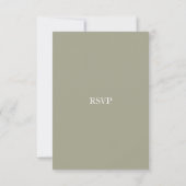 Clam Watercolor Stroke Wedding RSVP Cards Karte (Rückseite)