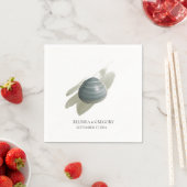 Clam Watercolor Stroke Wedding Serviette (Beispiel)