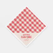 Clambake Lässig Meeresfrüchte Abendessen Gingham R Serviette (Ecke)