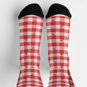 Clambake Picnic Red Gingham Funny Sprichwort Socken (Oben)
