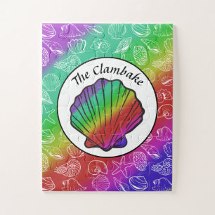 Clambake Rainbow Clam Shellfish Muster 11" x 14" Puzzle