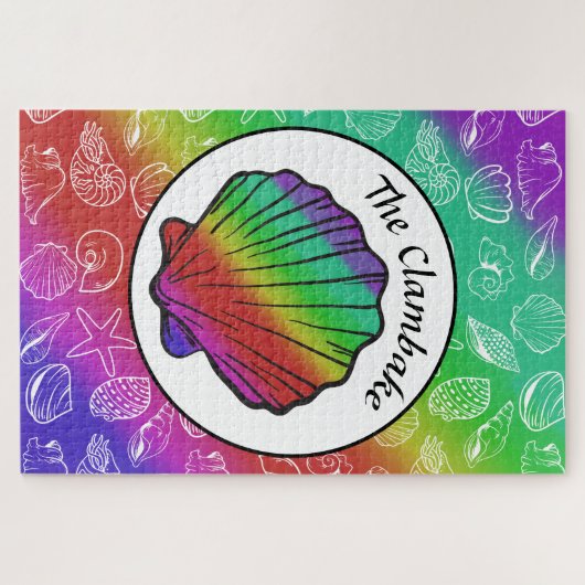 Clambake Rainbow Clam Shellfish Muster 20" x 30" Puzzle (Horizontal)
