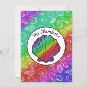 Clambake Rainbow Clam Shellfish Muster Cookout Einladung (Vorderseite)