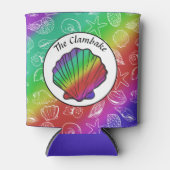 Clambake Rainbow Clam Shellfish Muster Dosenkühler (Vorderseite)