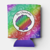 Clambake Rainbow Clam Shellfish Muster Dosenkühler (Rückseite)