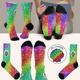 Clambake Rainbow Clam Shellfish Muster Socken