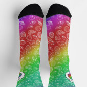 Clambake Rainbow Clam Shellfish Muster Socken (Oben)