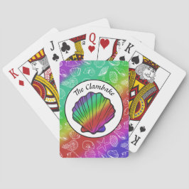 Clambake Rainbow Clam Shellfish Muster Spielkarten