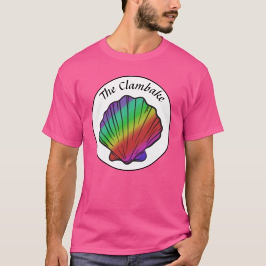 Clambake Rainbow Clam Unisex T-Shirt (Vorderseite)