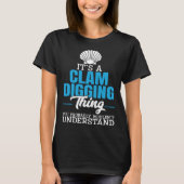 Clamming Sea Shell Collecting Clam Digging Razor C T-Shirt (Vorderseite)