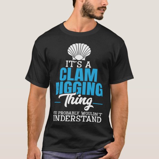 Clamming Sea Shell Collecting Clam Digging Razor C T-Shirt (Vorderseite)
