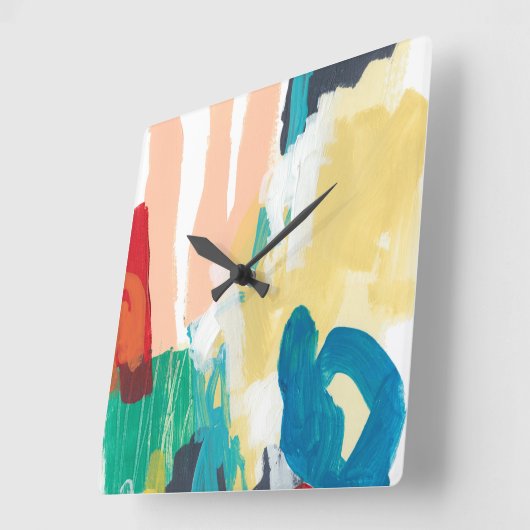 Clamour I Quadratische Wanduhr (Winkel)