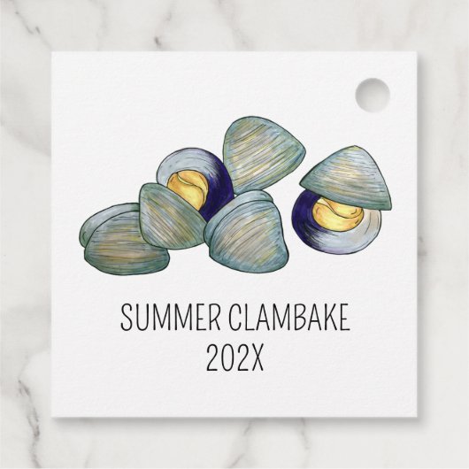 Clams Clambake Rhode Island New England Meeresfrüc Geschenkanhänger (Rückseite)