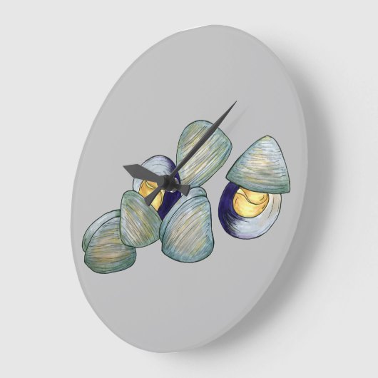 Clams Clambake Rhode Island New England Meeresfrüc Große Wanduhr (Winkel)