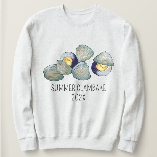 Clams Clambake Rhode Island New England Meeresfrüc Sweatshirt (Design vorne)