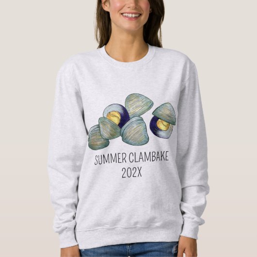 Clams Clambake Rhode Island New England Meeresfrüc Sweatshirt (Vorderseite)