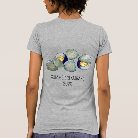 Clams Clambake Rhode Island New England Meeresfrüc T-Shirt (Rückseite)