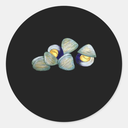 Clams Clambake Rhode Island New England Seafood _1 Runder Aufkleber (Vorderseite)