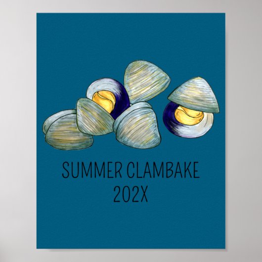 Clams Clambake Rhode Island New England Seafood  Poster (Vorne)