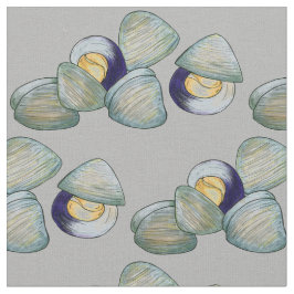 Clams Seafood Clambake Beach Ocean Clam Gravur Stoff