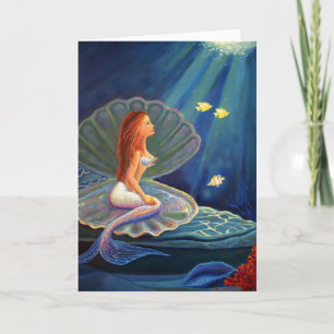 Clamshell Mermaid - Grußkarte Karte