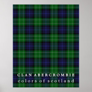 Clan Abercrombie Colors of Scotland Tartan Poster