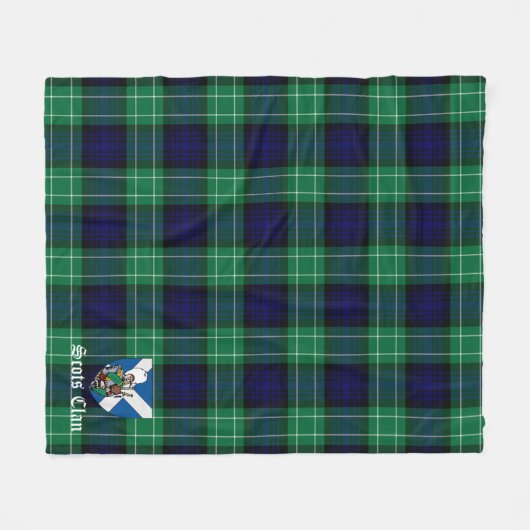 Clan Abercrombie Jagd Tartan Kariert Fleecedecke (Vorderseite (Horizontal))