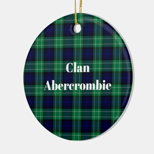 Clan Abercrombie Jagd Tartan Keramik Ornament (Links)