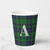 Clan Abercrombie Kariert Mit Monogramm Pappbecher (Vorderseite)