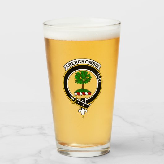 Clan Abercrombie (oder Abercromby) Bier Glass Glas (Vorne (Gefüllt))
