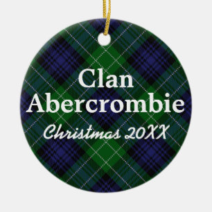 Clan Abercrombie Scottish Tartan Keramik Ornament
