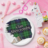 Clan Abercrombie Scottish Tartan Paint Brush Pappteller (Party)