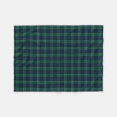 Clan Abercrombie Tartan Blau und Grün Kariert Fleecedecke (Vorderseite (Horizontal))