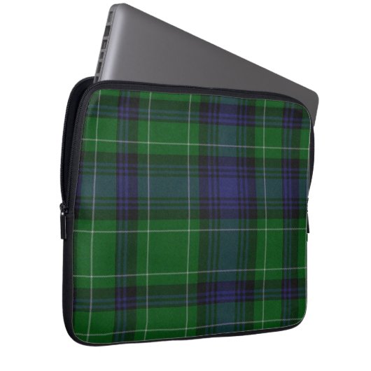 Clan Abercrombie Tartan Karierte Laptop-Abdeckung Laptopschutzhülle (Vorne Rechts)