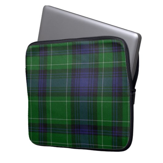 Clan Abercrombie Tartan Karierte Laptop-Abdeckung Laptopschutzhülle (Vorderseite Links)