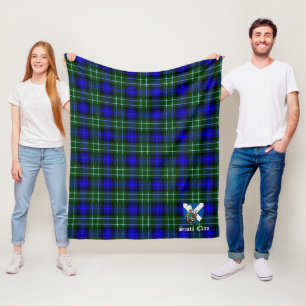 Clan Abercrombie Tartan Karo Fleecedecke