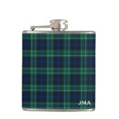 Clan Abercrombie Tartan Mit Monogramm Flachmann (Vorderseite)