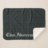 Clan Abercrombie Tartan Sherpadecke (Vorderseite (Horizontal))