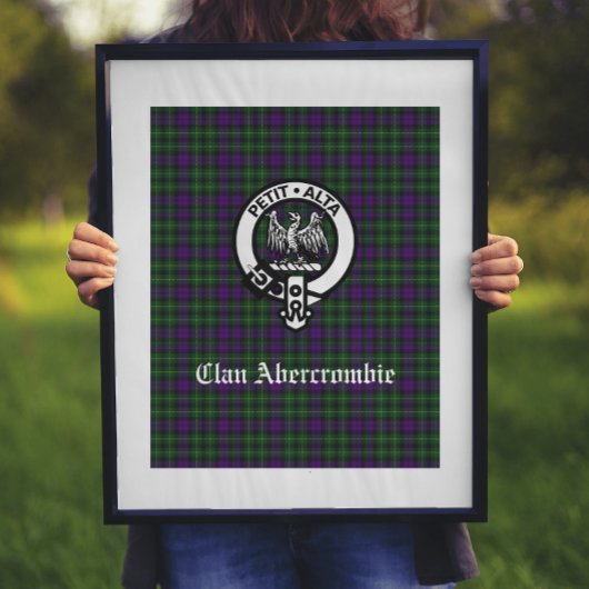 Clan Abercrombie Tartan & Wappen Poster