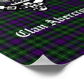 Clan Abercrombie Tartan & Wappen Poster (Ecke)