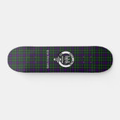 Clan Abercrombie Tartan & Wappen Skateboard (Horizontal)