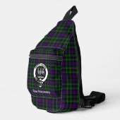 Clan Abercrombie Wappen Abzeichen & Tartan Crossbody Bag (Rechte Ecke)