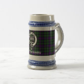 Clan Abercrombie Wappen Abzeichen & Tartan Custom Bierglas (VorderseiteRechts)