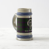 Clan Abercrombie Wappen Abzeichen & Tartan Custom Bierglas (Vorderseite Links)