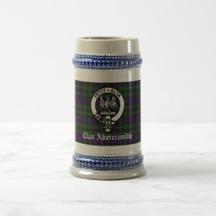 Clan Abercrombie Wappen Abzeichen & Tartan Custom Bierglas