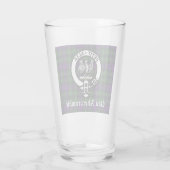 Clan Abercrombie Wappen Abzeichen & Tartan Glas (Rückseite)
